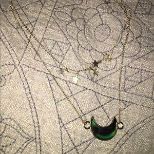 Moon and Stars Mood Necklace